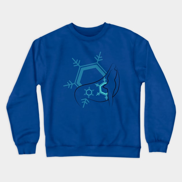 Girl and snowflakes Crewneck Sweatshirt by AndyKR